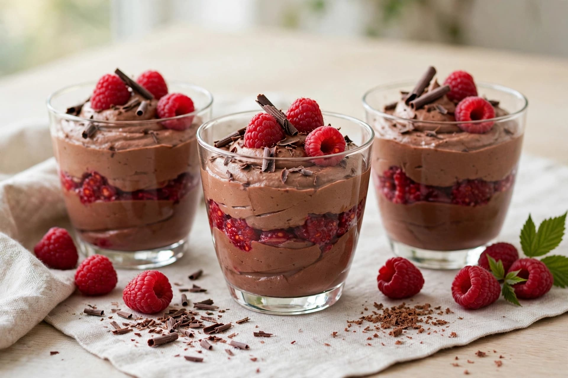 Chocolate Raspberry Protein Mousse