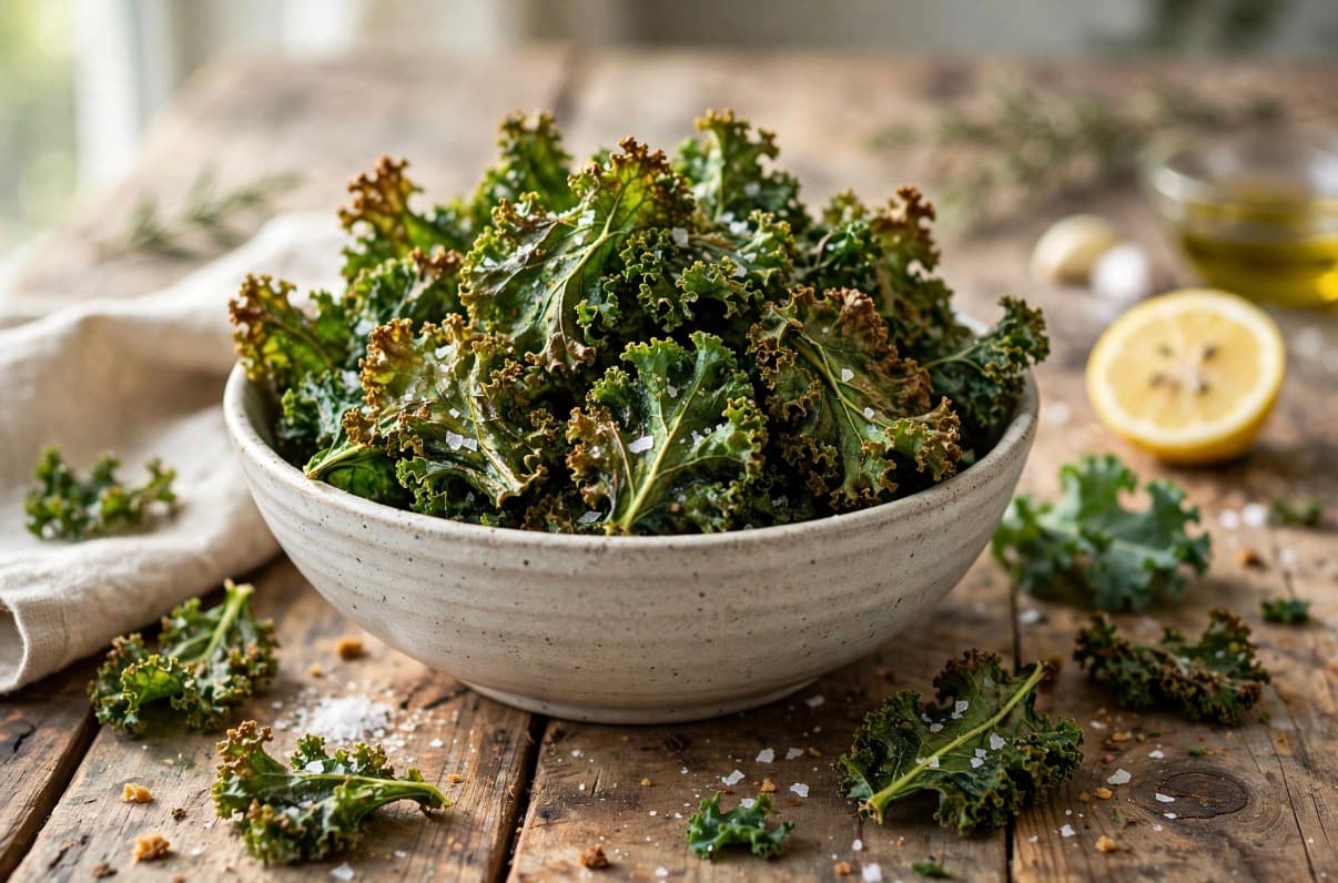 Crispy kale chips