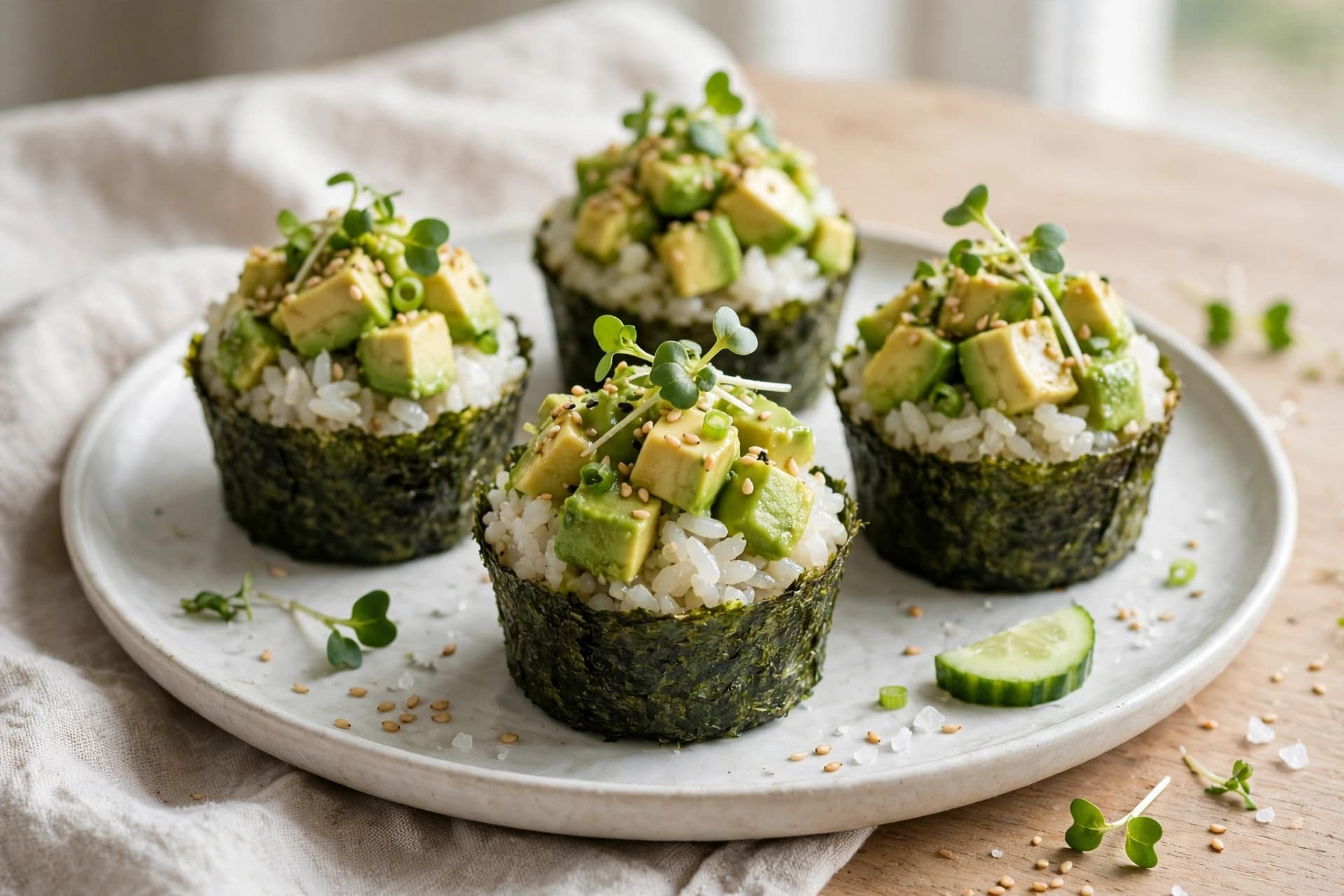 Crispy Avocado Sushi Cups